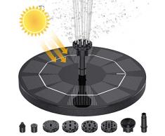 AISITIN Solar Springbrunnen mit 3.5W Solar Panel Eingebaut 1500mAh Akku Solar Teichpumpe Garten Wasserpumpe Solar Schwimmender Fontäne Pumpe 6 Effekte für Teich, Pool, Fischteich, Vogelbad, Garten