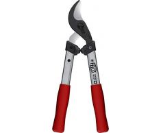 Felco Astschere, Baumschere, Gartenschere, Zweihandschere (40 cm lang ziehender Schneidkopf Aluminium Griffe Teile austauschbar sauberer, präziser Schnitt) 211-40, Rot