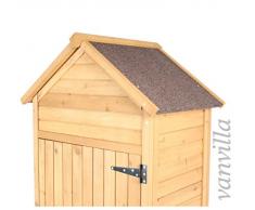 vanvilla Geräteschuppen Holz Satteldach Naturfarben Gerätehaus Gartenschrank