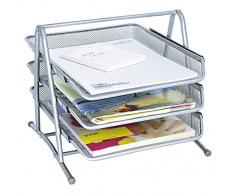 WEDO 65 854 Metal Silber Becken Aufbewahrungsschuppen Büro – Becken Aufbewahrungsschuppen Büro (Metall, silber, A4, 3 Schublade (S), 350 x 300 x 270 mm, 1.33 kg)