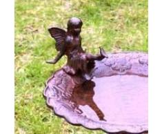 KUHEIGA Vogeltränke/Vogelbad Fee auf einem stabilem Fuss Gusseisen