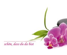 100 Tischkarten (Orchideen zartrosa) UV-Lack glänzend - für Hochzeit, Geburtstag, Taufe, Kommunion, Firmung, Jubiläum als liebevolle Tischdekoration!Format 8,5 x 11,2 cm