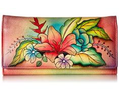 Anna by Anuschka Damen Geldbörse, Tropischer Blumenstrauß, Einheitsgröße