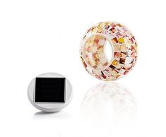 SUAVER Bunte Sphärische Mosaik Lampe,Wasserdichte LED Magic Kugel Leuchten Solar Mosaik Tischlampe für Garten, Patio, Tabelle, Zimmer (Granit)