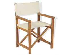 Festnight Gartensessel Klappstühle Teak 58x53x85 cm