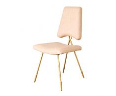 Teng Peng Stuhl modernen minimalistischen Schmiedeeisen Esszimmerstuhl Stuhl Hause Wein Pad Hocker Hocker Erwachsene Hocker kreative Leder Rückenlehne Stuhl geeignet for Restaurant Hotel Wohnzimmer, 5