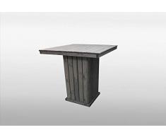 Beauty.Scouts Tisch Tresentisch Saramina grau Kiefermassivholz wetterfest 100x100x110cm Bartisch Stehtisch Bistrotisch Loungetisch Loungebar Partytisch standfest