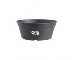 elho green basics Bowl 27 – Runder Pflanzentopf in Living Black – Für den Outdoor-Bereich – Ø 26,9 x H 11,3 cm