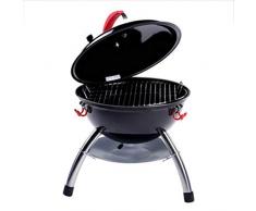 YLLN Holzkohle Holzkohlegrill, Tragbarer Runder Holzkohlegrill Mit Emaille Korpus Und Schmorfunktion Geeignet Für Einen Balkonofen Auf Der Außenterrasse