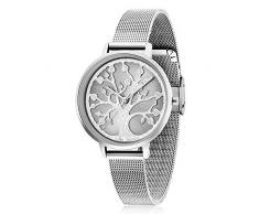 Julie Julsen Damen Quarz Armbanduhr - Lebensbaum Tree of Life JJW101SME