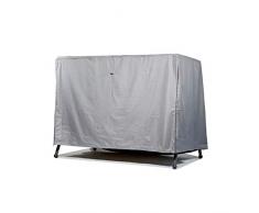 Premium Schutzhülle für Gartenschaukel/Hollywoodschaukel aus Polyester Oxford 600D - lichtgrau - von mehr Garten - für 3,5-Sitzer (Breite: max. 250cm)