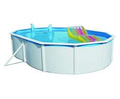 Steinbach Set Nuovo de Luxe Oval Stahlwandpool 21900 weiss 640 x 366 x 120 cm