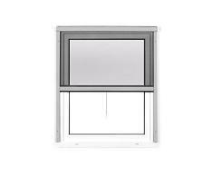JAROLIFT 4 in 1 Insektenschutzrollo Zanzara Aluminiumrahmen 70 x 130 cm silber