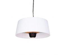 blumfeldt Venice Heat Terrassen-Heizstrahler mit 800, 1000 oder 1800 Watt, Carbon-Heizelement, Easy Control, Schutzart: IP24, gefalteter Schirm, Fernbedienung, weiß