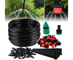 TedGem Garten Bewässerungssystem, DIY Bewässerungssystem 20m Schlauch automatische Bewässerung Gewächshaus Sprinkler Tröpfchenbewässerung Gartenbewässerung