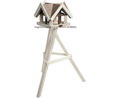 Luxus-Vogelhaus 47300e Edelweißer Vogelhaus-Ständer, dreibeinig aus lasiertem Kiefernholz, 60 x 60 x 90 cm (Ständer für Vogelhaus)
