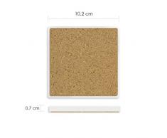 DIYthinker Rosa-Weiße Blumen Schöne Bank Platz Coaster-Schalen-Becher-Halter Absorbent Stein für Getränke 2ST Geschenk Mehrfarbig