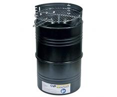 Europart Grilltonne Grill BBQ Barbecuegrill Barbecuegrillfass Grillfass Tonne Holzkohlegrill BBQGrill BBQTonne 3in1 Feuerstelle Fassgrill Feuertonne Beistelltisch Garten Terasse Außenbereich Draußen