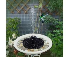 HYGJ Solarbrunnen Wasserbrunnen Gartenbrunnen Wasserfälle Solarvogel Schwimmbrunnen Wasserpumpenbrunnen