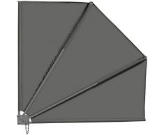 Royal Gardineer Sichtschutzfächer: Sichtschutz-Fächer für Balkon, 140 x 140 cm, anthrazit (Balkonfächer zum Klemmen)