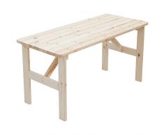 DEGAMO Massivholz Gartentisch Bergen 65x150cm, Kiefer Natur