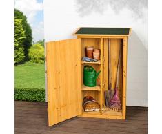 TecTake 402200 Gartenschrank mit Flachdach, 75 x 56 x 118 cm, Imprägniertes Nadelholz