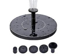 Celbon 1,4 W solarbetriebene Springbrunnenpumpe, 4 Düsen, tauchbar, für Vogelbad, kleine Teiche, Garten und Rasen