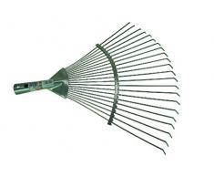 HaWe Fächerbesen mit 22 Flachen Federstahlzinken, silber, 45 x 45 x 5 cm