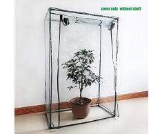 Foliengewächshaus Tomaten Gewächshaus aus PVC Treibhaus Balkon Pflanzenhaus Frühbeet Tomatenhaus für Garten Gemüse Blumen Obst (Ohne Eisenrahmen)-100cmx50cmx150cm