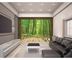 Walltastic 43572 Waldlandschaft, Tapete, Wandbild, Paper, bunt, 12 x 7 x 52,5 cm