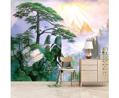3D Fototapete Wandbild Wandbilder Bergkiefer Wohnzimmer Fernseher Sofa Hintergrund Tapete Moderne Wohnkultur 350X245Cm