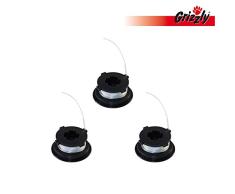 Grizzly ERS 1200 Ersatzspule, Spulen Set, 3 Spulen mit Faden, für Grizzly Elektrosense ERS 1200