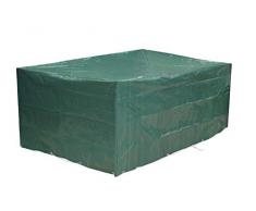 Kronenburg Schutzhülle für Tisch Stühle Sitzgruppen Sitzgarnituren Abdeckhaube, Grün, 242 x 162 x 100 cm - Abdeckung für Gartenmöbel - weitere Schutzhüllen wählbar