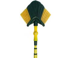 Dreiecksbesen mit Teleskopstiel verstellbar Spinnenfeger Eckbesen Winkelbesen Dreieckbesen