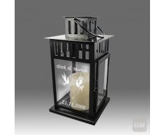 Laterne mit Gravur 28 cm zur Hochzeit