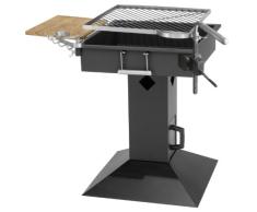 Justus Pollux Säulengrill / Holzkohlegrill, Schwarz