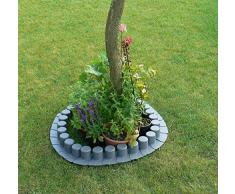 rg-vertrieb Palisade Beeteinfassung Gartenpalisade Rasenkante Bettumrandung 4,05m Farben Wählbar (Grau)