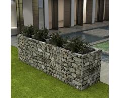 vidaXL Gabionen-Pflanzkorb Gabionenkorb Pflanzenkorb Stahl 360 x 90 x 100 cm