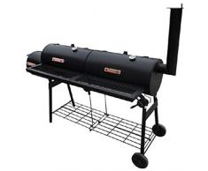 vidaXL Holzkohlegrill Smoker BBQ Barbecue Grillwagen Standgrill Räucherofen