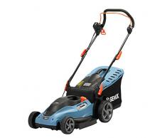 SENIX Elektro-Rasenmäher, Mäher für einen gepflegten Garten, 1400 W Elektromotor, 34 cm Schnittbreite für kleine Rasenflächen, mit 35 L Fangkorb & Füllstandsanzeige
