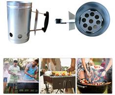 BBQ-Grill-Eimer Feuer Werkzeuge Charcoal Zündung Feuer-Starter Barrel Pelletofen Hot Ashes Kohlenstoff-Ofen mit Holz Griff