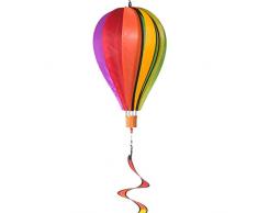 CIM Windspiel - Satorn Balloon Twister Rainbow - Wetterbeständig - Ballon: Durchmesser - 23cm x 37cm, Spirale: 11 cm x 50cm - Inklusive Aufhängung