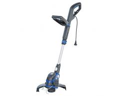 LUX-TOOLS E-RT-550/27 B Elektro-Rasentrimmer mit 550 W und einem Schnittkreis von 27 cm inkl. Pflanzenschutzbügel & Teleskop-Stiel | 230 V 550 W Motorsense mit Doppelfaden-Spule