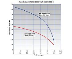 AMUR 250Watt-2,5Zoll - TAUCHPUMPE BRUNNENPUMPE Brunnen-Star-250-5 - Die SCHLANKE TIEFBRUNNENPUMPE mit hoher Leistung!