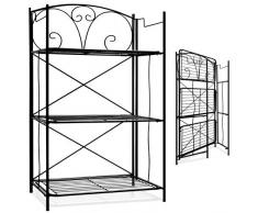 Deuba Regal Wandregal Metallregal Standregal Gartenregal Eisenregal klappbar schwarz