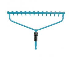 Gardena combisystem-Bügelrechen: Robuste Harke mit 14 Zinken, Gartenzubehör zum Rechen, Arbeitsbreite 36 cm, Doppelbügelkonstruktion für starke Beanspruchung, passend zu allen cs-Stielen (3168-20)