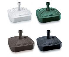 Sonnenschirmständer Schirmständer Ständer Schirmhalter Quadratisch Rattanoptik oder Board Design 12 L 4 Farben wählbar von rg-vertrieb (Rato Quadrat Weiss)