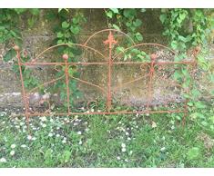 Gerry Beetzaun Gartenzaun Rankhilfe Metall Eisen Rost Deko 46cm hoch x 60cm lang Zaun Zaunelement