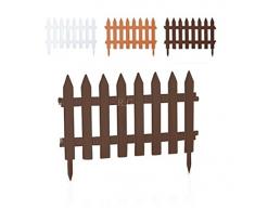 Gartenzaun Zaun Zierzaun Friesenzaun Lattenzaun 3,20m Beeteinfassung 3 Farben von rg-vertrieb (Braun)