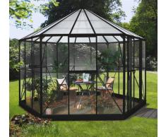 Vitavia Gewächshaus Hera aus Alu/Glas schwarz Hera 9000, ESG/HKP 6 mm